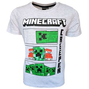 T-Shirt Minecraft Creeper Grau 152 cm