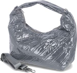 Emily & Noah Damen Hobo Bag/ Schultertasche BELINDA Silber-Hellgrau Kunststoff- Emily & Noah Damen Hobo Bag/ Schultertasche BELINDA Silber-Hellgrau Kunststoff-