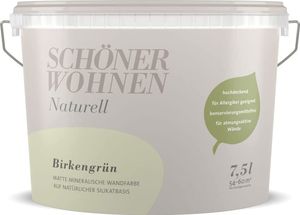 Schöner Wohnen Naturell Mineral-Wandfarbe 7,5 L Farbwahl, Farbe:Birkengrün