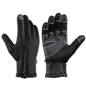 Touchscreen Thermo Handschuhe Herren Damen Fahrradhandschuhe Außen Winter Wasserdicht Winddicht Skihandschuhe, XL