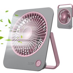 Mobiler USB Ventilator, Ultra Thin Tischventilator leise, kleiner Ventilator mit 4 Geschwindigkeitsstufen, Einfach zu Tragen für Büro, Zuhause und im Freien