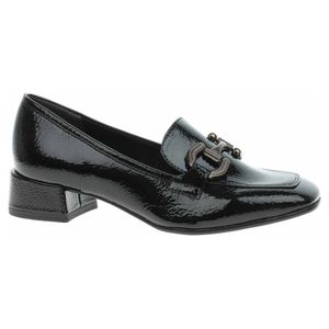 Tamaris Damen Slipper Penny Loafer Zierspange Halbschuh Karreé 1-24316-43, Größe:41 EU, Farbe:Schwarz