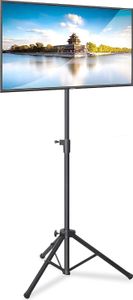 Pyle Fernseher Halterung, Fernsehständer für 32 Zoll TVs, portable TV Tripod Stand mit VESA 75x75,100x100, 200x100, 200x200, 82-152cm, 0-360°,max 10kg Pyle Fernseher Halterung, Fernsehständer für 32 Zoll TVs, portable TV Tripod Stand mit VESA 75x75,100x100, 200x100, 200x200, 82-152cm, 0-360°,max 10kg