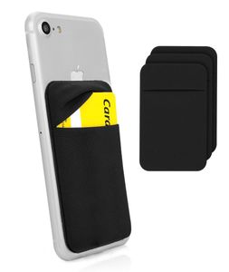 MyGadget 3x 1 Fach Handy Kartenhalter zum aufkleben - RFID Blocking - Haftendes Kartenfach, Kartenhülle, Karten Halterung - Geldbörse Smartphone Etui Schwarz