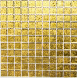 Mosaikfliese Transluzent Glasmosaik Crystal gold Struktur MOS120-0742