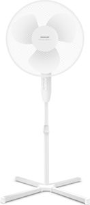 SENCOR SFN 4010WH Stojanový ventilátor, 3 rýchlosti, priemer lopatiek 40 cm, automatické horizontálne otáčanie 90°, nastaviteľný uhol sklonu, nastaviteľná výška 104 do 127 cm, 40 W
