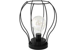 LED Deko-Lampe im  Industrial Style 18,5 x 18,5 x 21 cm schwarz