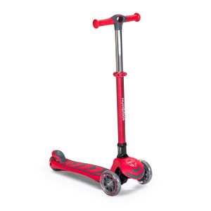 HUMBAKA Kinderdreiradroller Mini T Balance Lenker Verstellbar von 60 - 78 cm Für Kinder von 3 bis 8 Jahren Leuchtende Räder Rot HBK-S6T