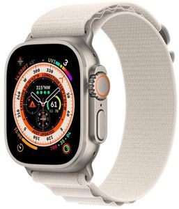 Apple Watch Ultra 49mm (A2684) Titan Alpine Loop Starlight Size M CEL Neu