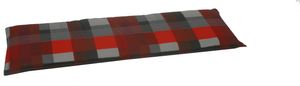GO-DE Textil, Bank-Auflage 115cm, Karo rot grau, 20303-11