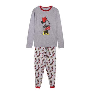 Single-Jersey Langer Schlafanzug Minnie Grau