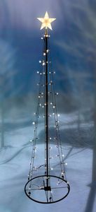 Lex Light LED Weihnachtsbaum Lichterbaum 180cm 106 LEDs warmweiß f. Innen und Außen
