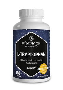 L-Tryptophan 500 mg hochdosiert, 180 vegane Kapseln