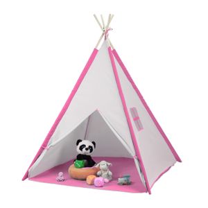 relaxdays Tipi Spielzelt mit Bodenmatte