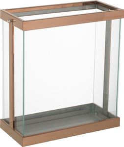 J-Line Laterne Rechteckig Enma Eisen/Glas Kupfer Small