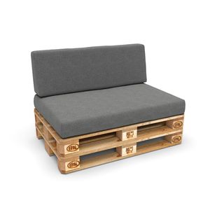 POKAR Palettenkissen Palettenauflagen mit abnehmbarem Bezug Palettensofa, Größe:Set Sitzkissen 120x80 + Rückenkissen 120x40, Farbe:Grau POKAR Palettenkissen Palettenauflagen mit abnehmbarem Bezug Palettensofa, Größe:Set Sitzkissen 120x80 + Rückenkissen 120x40, Farbe:Grau