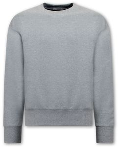 Basic Oversize Fit Sweater - F - Grau - M