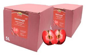 Bleichhof Apfelsaft Weirouge – 100% Direktsaft, OHNE Zuckerzusatz, Bag-in-Box mit Zapfsystem (2x 5l Saftbox)