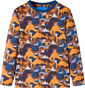 vidaXL Kinderpyjama mit Langen Ärmeln Cognac 128 vidaXL Kinderpyjama mit Langen Ärmeln Cognac 128
