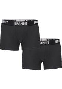 Pánské kraťasy Brandit Boxershorts Logo 2er Pack black/black - 3XL