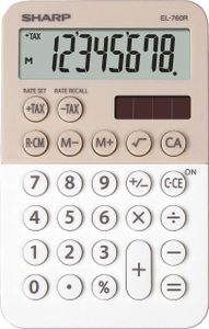 Sharp EL-760R Desktop Finanzrechner 8 Ziffern 26 Tasten Beige und Weiß