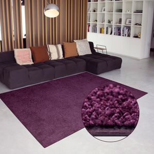 Carpet Studio Teppich 160x230cm, Wohnzimmer & Schlafzimmer, Aubergine