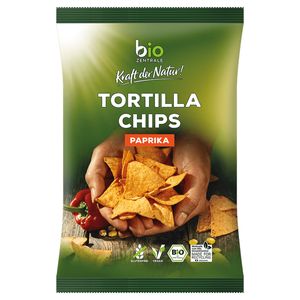 biozentrale Tortilla Chips Mais & Paprika125g