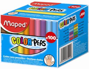 Maped Wandtafelkreide COLOR'PEPS rund farbig sortiert 100 Stück