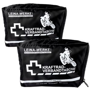 LEINA Motorrad Verbandtasche Schwarz (2 Stück)