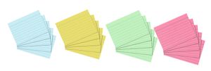 Herlitz Karteikarten A6 in 4 Farben je 100 Stück eingeschweißt Liniert