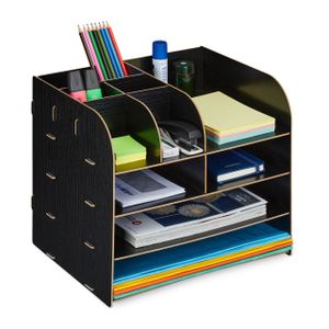 relaxdays Schreibtisch Organizer mit Ablagefächern