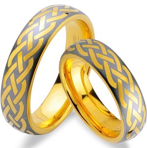 mit Keltischen Design , aus Wolfram , Trauringe mit Gratis Gravur Hochzeitsringe Eheringe Partnerringe JW8x