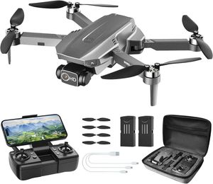 Drohne mit kamera 4k, Faltbar RC Quadrocopter mit Optischer Fluss-Modus, Bürstenlos Motor, 48 Min. Flugzeit mit 2 Akku, Follow-Me, unter 249 g