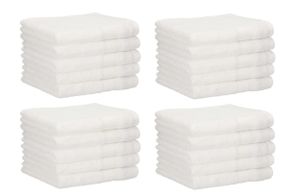 Betz 20 Stück Gästehandtücher PALERMO 100% Baumwolle Größe 30x50 cm Farbe Weiß