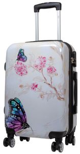 Hartschalen Reise Koffer Trolley Bordgepäck mit Motiv Asia Butterfly - Gr. M