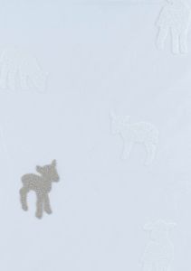 Rasch Textil Kinder Gardinenstoff Bambino Counting Sheep ecru 150cm