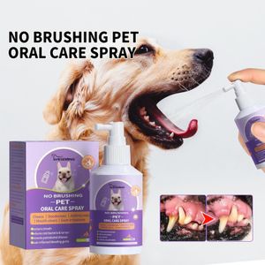4 Stk Zahnreinigungsspray Für Hunde Und Katzen Pet Oral Spray Saubere Zähne Zahnsteinflecken entfernen Gerüche entfernen 50ml