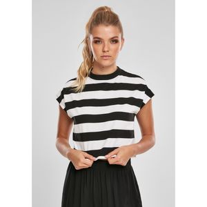 Urban Classics Female Shirt Ladies Stripe Short Tee Black/White-L
