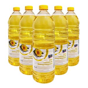 Sonnenblumenöl 6x 1L Flaschen, Speiseöl zum aufteilen, Öl Essen Sonne, Kochen, Öl-Set, Raps, Sonnen Blumen Öl, flasche, zum braten, bratöl