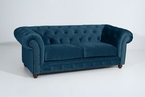 Max Winzer Orleans Sofa 2,5-Sitzer - Farbe: petrol - Maße: 216 cm x 100 cm x 77 cm; 2911-3000-2044217-F07