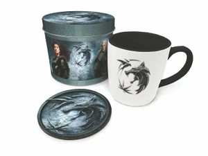 The Witcher Geschenkset mit Tasse und Untersetzer in wiederverwendbarer Geschenkdose - Offizieller Merchandise