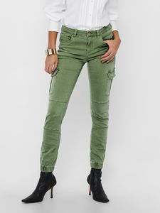 Kalhoty Cargo Denim Jogger Stretch Jeans Mid Waist Carrot Trousers - 38W / 34L