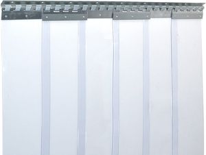 Zettl® PVC Streifenvorhang Lamellen 2x200mm Höhe 1,50m x Breite 0,90m, fertig vormontiert, verzinkt, Stallvorhang, Zettl® PVC Lamellenvorhang