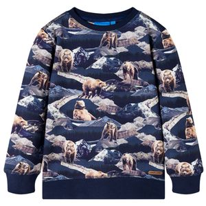 Leap Kinder-Sweatshirt mit Bären-Motiv Marineblau 116 Bekleidung & Accessoires Bekleidung Kinderkleidung Kinder Oberteile Größe 116 0 0 0 0