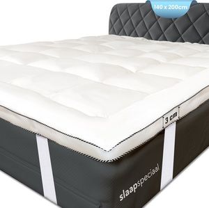 Topper 140x200 ultraweicher 3cm [Luxe Komfort] Atmungsaktives [Airflow Edge] Design - Waschbarer hypoallergener Matratzentopper 140x200