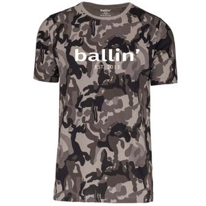 Ballin Est. 2013 Grijs Camouflage Shirt  Grau - Große M