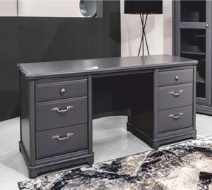 Casa Padrino Landhausstil Schreibtisch Grau 155,8 cm - Landhausstil Büro Möbel