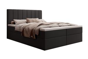 MyBed Allen box spring bed Čalouněná postel s čelem Postelový box 120x200 Bonnell matrace H4 Topper Black