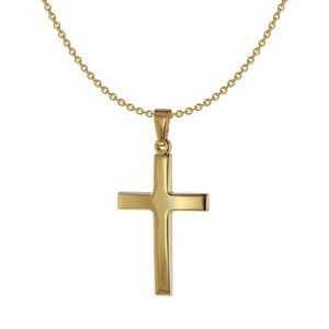 Acalee 20-1218 Kette mit Kreuz-Anhänger für Männer Gold 333 / 8 Karat, 45 cm