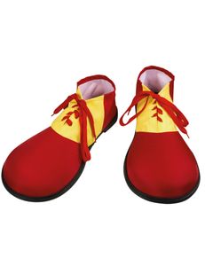 Clown-Schuhe für Erwachsene Kostümaccessoire rot-gelb 35 x 17 cm